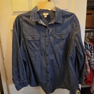 Denim Button-Up Shirt